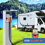 Nilight 50 Amp 25FT RV Locking Extension Cord 250V Heavy Duty 6/3+8/1 Gauge Pure Copper STW Wire ETL Listed 4 Prong 14-50P SS2-50R 50F/50M Cable Suit for Trailer Campers Caravan, view 2