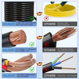 Nilight 50 Amp 25FT RV Locking Extension Cord 250V Heavy Duty 6/3+8/1 Gauge Pure Copper STW Wire ETL Listed 4 Prong 14-50P SS2-50R 50F/50M Cable Suit for Trailer Campers Caravan, view 4