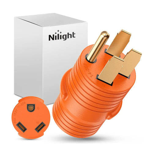 Nilight 50Amp Male to 30Amp Female RV Power Adapter Plug