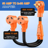 Nilight 50Amp to Two 30Amp RV Y Splitter Adapter Cord, view 2