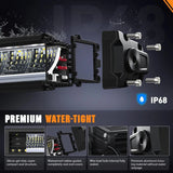 Nilight 50.5 Inch 210W 21260LM Slim Anti-Glare DRL Spot Flood LED Light Bar | 14AWG DT Wire, view 6