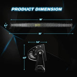 Nilight 50 Inch 288W Double Row Black Curved Spot Flood LED Light Bar, view 2