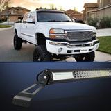Nilight 50 Inch Curved Light Bar Bracket at Upper Windshield Roof Cab for 2007-2013 Chevy Silverado Suburban Avalanche Tahoe & GMC Yukon Sierra (Pair), view 5
