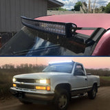 Nilight 50 Inch Curved Light Bar Bracket at Upper Windshield Roof Cab for 2007-2013 Chevy Silverado Suburban Avalanche Tahoe & GMC Yukon Sierra (Pair), view 6