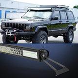 Nilight 50 Inch Curved Light Bar Bracket at Upper Windshield Roof Cab for 1984-2001 Jeep Cherokee XJ & 1986-1992 Comanche MJ (Pair), view 6