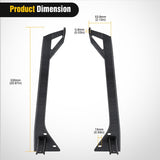 Nilight 50inch Light Bar Windshield Frame Mounting Brackets for Jeep Wrangler TJ 1997-2006 No-Drill A-Pillar Light Mount for Pod Lights, Heavy Duty Steel Off-Road LED Light Bar Dual Mount, view 2
