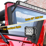 Nilight 50inch Light Bar Windshield Frame Mounting Brackets for Jeep Wrangler TJ 1997-2006 No-Drill A-Pillar Light Mount for Pod Lights, Heavy Duty Steel Off-Road LED Light Bar Dual Mount, view 4