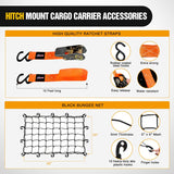 Nilight 51 x 36 x 5 Inch Universal Roof Rack Cargo Basket Kit with Cargo Bag  Net Ratchet Straps, view 6