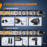 Nilight 51 Inch 250W 15500LM Amber Slim Spot Flood Led Light Bar | 2 Style Mounts, view 5