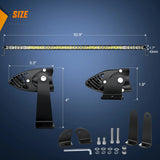 Nilight 51 Inch 250W 25000LM Slim Spot Flood LED Light Bar, view 2