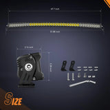 Nilight 52 Inch 210W 21000LM Slim Anti-Glare DRL Spot Flood Curved Led Light Bar, view 2