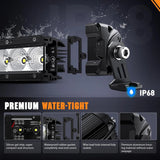 Nilight 52 Inch 210W 21000LM Slim Anti-Glare DRL Spot Flood Curved Led Light Bar, view 4