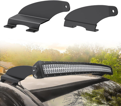 Nilight 52 inch Curved LED Light Bar Bracket Mounting Upper Windshield Roof Cab Brackets for Dodge RAM 1500 4th Gen 2009-2018, 1500 Classic 2019-2024 and RAM 2500 3500 2010-2018