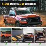 Nilight 52 inch Curved LED Light Bar Bracket Mounting Upper Windshield Roof Cab Brackets for Dodge RAM 1500 4th Gen 2009-2018, 1500 Classic 2019-2024 and RAM 2500 3500 2010-2018, view 5