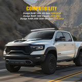 Nilight 52 inch Curved LED Light Bar Bracket Mounting Upper Windshield Roof Cab Brackets for Dodge RAM 1500 4th Gen 2009-2018, 1500 Classic 2019-2024 and RAM 2500 3500 2010-2018, view 6