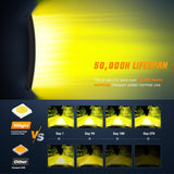 Nilight 52 Inch LED Light Bar 783 LED Chips Curved Triple Row Fog Light Yellow Beam Spot Flood Combo High Power LED Driving Lights Off Road Lights for Trucks SUV UTV ATV Truck Van 4x4 Boat, view 4