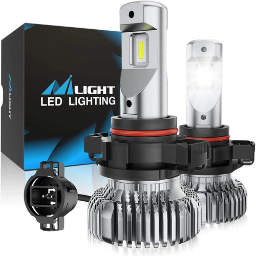 Nilight 5202/5201/PS24W/9009/PS19W Xenon LED Fog Light Bulbs EF2 Series DRL 60W 6000K | 2 BULBS