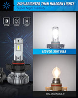 Nilight 5202/5201/PS24W/9009/PS19W Xenon LED Fog Light Bulbs EF2 Series DRL 60W 6000K | 2 BULBS, view 6
