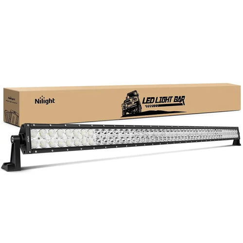 Nilight 52 Inch 300W 30000LM Double Row Spot Flood LED Light Bar