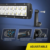Nilight 52 Inch 300W Double Row Curved Spot Flood LED Light Bar, view 4