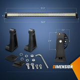Nilight 52 Inch 300W Double Row Spot Flood LED Light Bar | 14AWG Wire 5Pin Switch, view 2