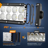 Nilight 52 Inch 300W Double Row Spot Flood LED Light Bar | 14AWG Wire 5Pin Switch, view 4