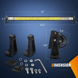 Nilight 52 Inch 783W 49500LM Triple Row Spot Flood Led Light Bar, view 2