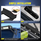 Nilight 52 Inch Curved Light Bar Bracket at Upper Windshield Roof Cab for 1984-2001 Jeep Cherokee XJ & 1986-1992 Comanche MJ (Pair), view 6