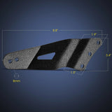 Nilight 52 Inch Curved Light Bar Mount Bracket at Upper Windshield Roof Cab for 1999-2006 Chevy Silverado Suburban Avalanche Tahoe & GMC Yukon Sierra (Pair), view 3