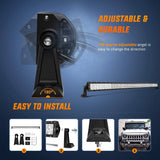 Nilight 52 Inch Double Row Spot Flood LED Light Bar | 4 Inch 18W Spot LED Pods (Pair) | 12FT Wire 3Pin Switch, view 3