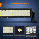 Nilight 52 Inch Double Row Spot Flood LED Light Bar | 4 Inch 18W Spot LED Pods (Pair) | 16AWG Wire 3Pin Switch | Windshield Frame Mount on Wrangler JK 2007-2017, view 3