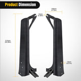 Nilight 52inch Light Bar Windshield Frame Mounting Brackets for Jeep Wrangler TJ 1997-2006 No-Drill A-Pillar Light Mount for Pod Lights, Heavy Duty Steel Off-Road LED Light Bar Dual Mount, view 2