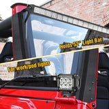 Nilight 52inch Light Bar Windshield Frame Mounting Brackets for Jeep Wrangler TJ 1997-2006 No-Drill A-Pillar Light Mount for Pod Lights, Heavy Duty Steel Off-Road LED Light Bar Dual Mount, view 3