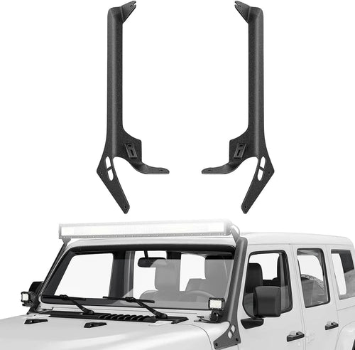 Nilight 52 Inch LightBar and Light Pods Windshield Frame A-Pillar Mounts for 2018 2019 2020 2021 2022 2023 2024 Jeep Wrangler JL/JLU Gladiator JT