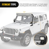 Nilight 52 Inch LightBar and Light Pods Windshield Frame A-Pillar Mounts for 2018 2019 2020 2021 2022 2023 2024 Jeep Wrangler JL/JLU Gladiator JT, view 4
