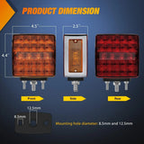 Nilight 52 Leds Amber Red Fender Pedestal Light (2 Pcs), view 3