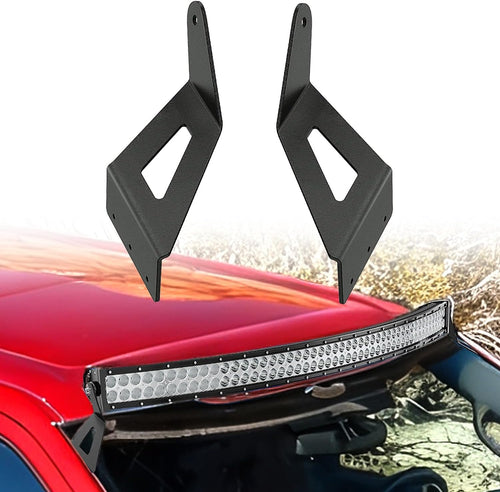Nilight 54 inch Curved LED Light Bar Bracket Mounting Upper Windshield Roof Cab Brackets Compatible with Ford F250 F350 F450 Super Duty 1999-2016