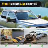 Nilight 54 inch Curved LED Light Bar Bracket Mounting Upper Windshield Roof Cab Brackets Compatible with Ford F250 F350 F450 Super Duty 1999-2016, view 5