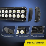 Nilight 54 Inch 312W Double Row Curved Black Spot Flood LED Light Bar | 14AWG Wire 5Pin Switch, view 4