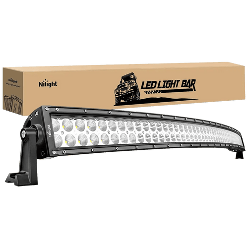 Nilight 54 Inch 312W Double Row Curved Spot Flood LED Light Bar
