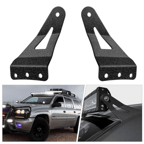 Nilight 54 Inch Curved Light Bar Bracket at Upper Windshield Roof Cab for 1999-2006 Chevy Silverado Suburban Avalanche Tahoe & GMC Yukon Sierra (Pair)
