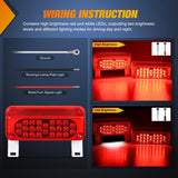 Nilight 54Leds LED RV White License Plate Red Tail Lights, view 3