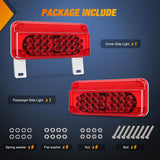 Nilight 54Leds LED RV White License Plate Red Tail Lights, view 4
