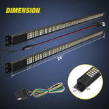Nilight 56 Inch Aluminum Frame Triple Row 576 Leds Red White Amber Light Strip, view 2
