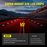 Nilight 56 Inch Aluminum Frame Triple Row 576 Leds Red White Amber Light Strip, view 5