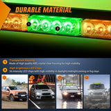 Nilight 29.5 Inch Roof Top Amber Mix Green Strobe Lights 56LED Hazard Emergency Warning Light Bar Magnetic Mount, view 2