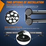 Nilight 29.5 Inch Roof Top Amber Mix Green Strobe Lights 56LED Hazard Emergency Warning Light Bar Magnetic Mount, view 5