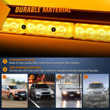 Nilight 29.5 Inch Roof Top Amber Strobe Lights 56LED Hazard Emergency Warning Light Bar Magnetic Mount, view 2