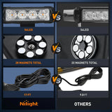 Nilight 29.5 Inch Roof Top Amber Strobe Lights 56LED Hazard Emergency Warning Light Bar Magnetic Mount, view 6