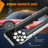 Nilight 29.5 Inch Roof Top Amber White Strobe Lights 56LED Hazard Emergency Warning Light Bar Magnetic Mount, view 4